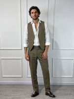 Gilet uomo Gianni Lupo verde militare elegante
