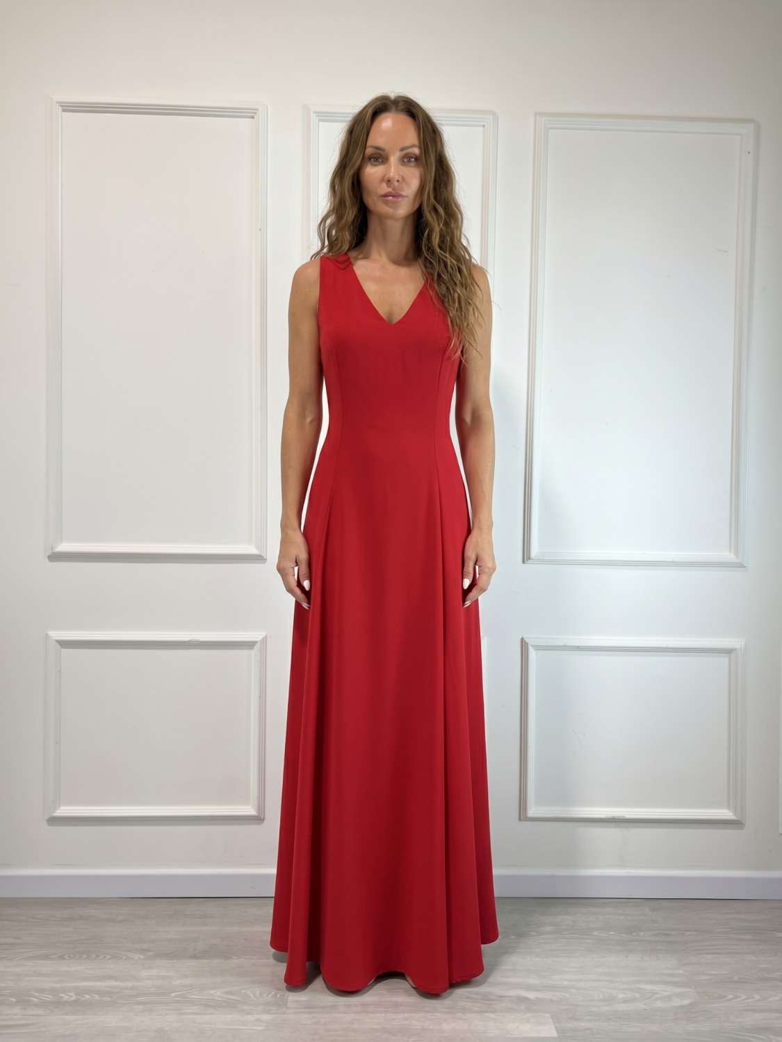 Abito lungo Donna Rosso Donna B736 - Chiara Bruni - Nautilus Moda - Primavera Estate 2026 Abito Elegante Donna Corallo Chiara Bruni - immagine 1