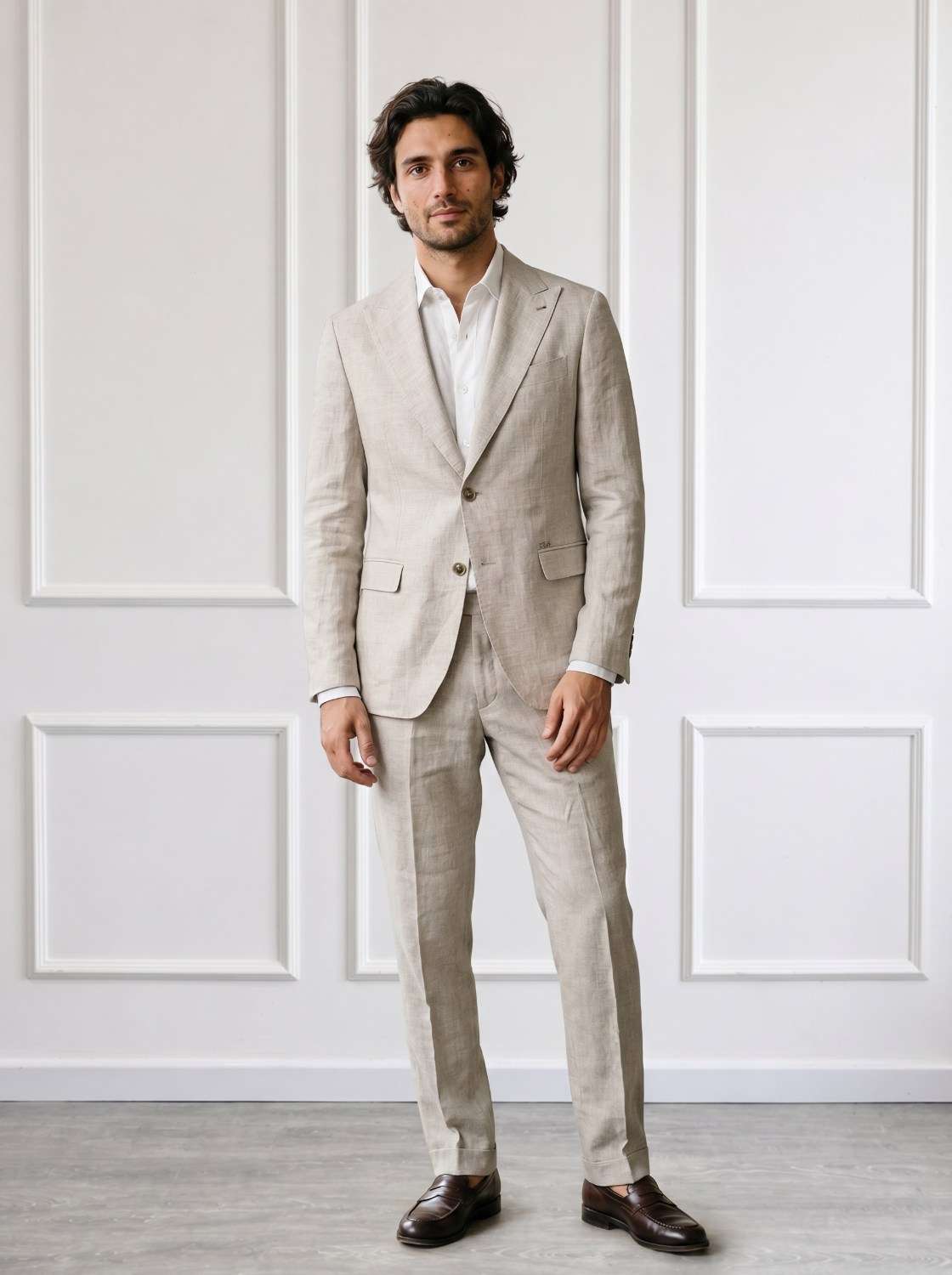 Abito Uomo Gianni Lupo Beige Chiaro-beige-uomo-gl7030-gianni-lupo-nautilus-moda-pe-2026%20(1).jpg Abito uomo Gianni Lupo beige chiaro in misto lino