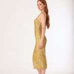 Abito elegante donna Siste's oro con paillettes