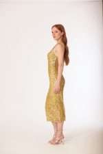 Abito elegante donna Siste's oro con paillettes