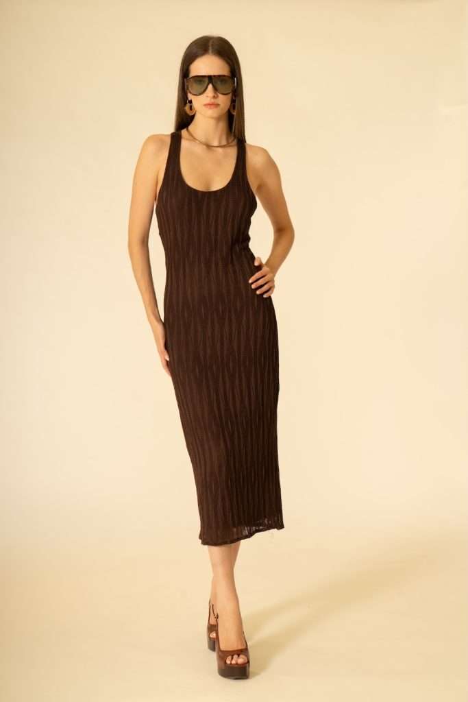 Abito midi elegante donna Siste's testa di moro