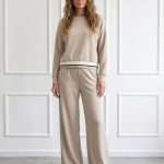 Pantalone palazzo elegante da donna Antonello Serio color beige