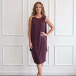 Abito elegante da donna Operà Fashion Jersey Fluid color prugna