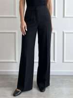 Pantalone palazzo elegante donna Chiara Bruni dal taglio sartoriale