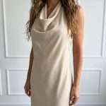 Abito lungo elegante da donna Operà Fashion Cady Fluid color panna