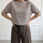 Maglia elegante da donna Susy Mix a righe con scollo a barca