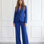 Giacca elegante da donna Maryley bluette monopetto sartoriale