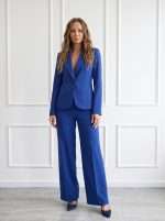 Giacca elegante da donna Maryley bluette monopetto sartoriale