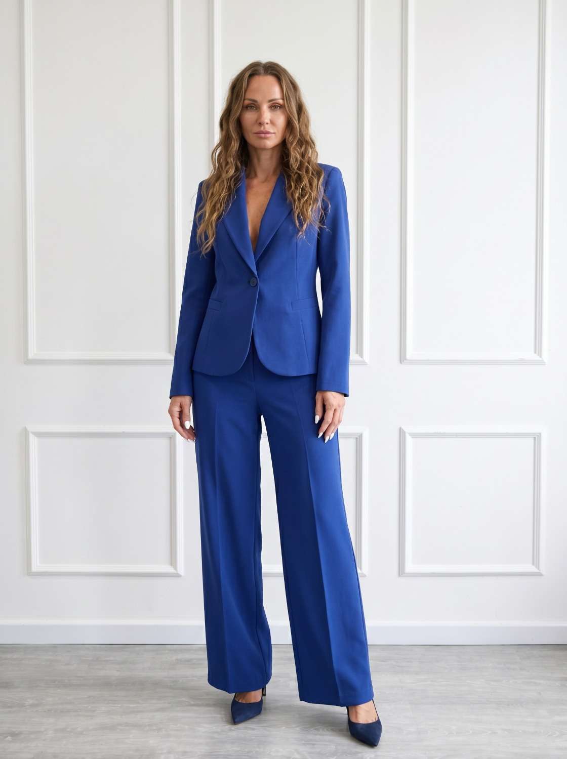 Giacca Elegante Donna Maryley Bluette Giacca elegante da donna Maryley bluette monopetto sartoriale