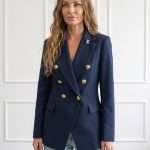 Giacca doppiopetto elegante donna Chiara Bruni dal taglio sartoriale