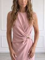 Abito lungo elegante donna Chiara Bruni con drappeggio laterale