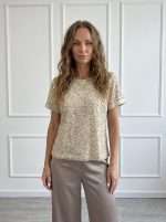 Blusa elegante donna ricamata Chiara Bruni con dettagli luminosi