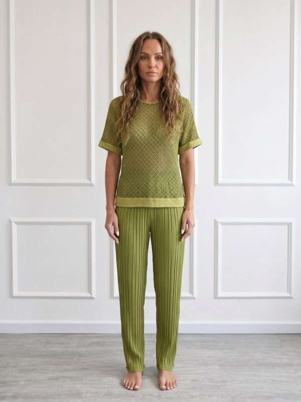 Maglia elegante donna Chiara Bruni con lavorazione geometrica e vestibilità morbida